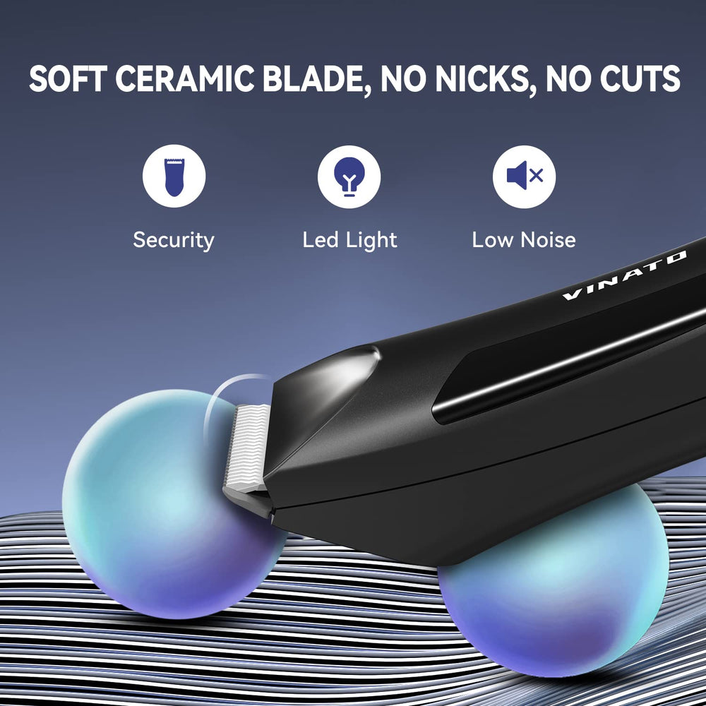 VINATO ball trimmer waterproof: safe shower use and easy cleaning.