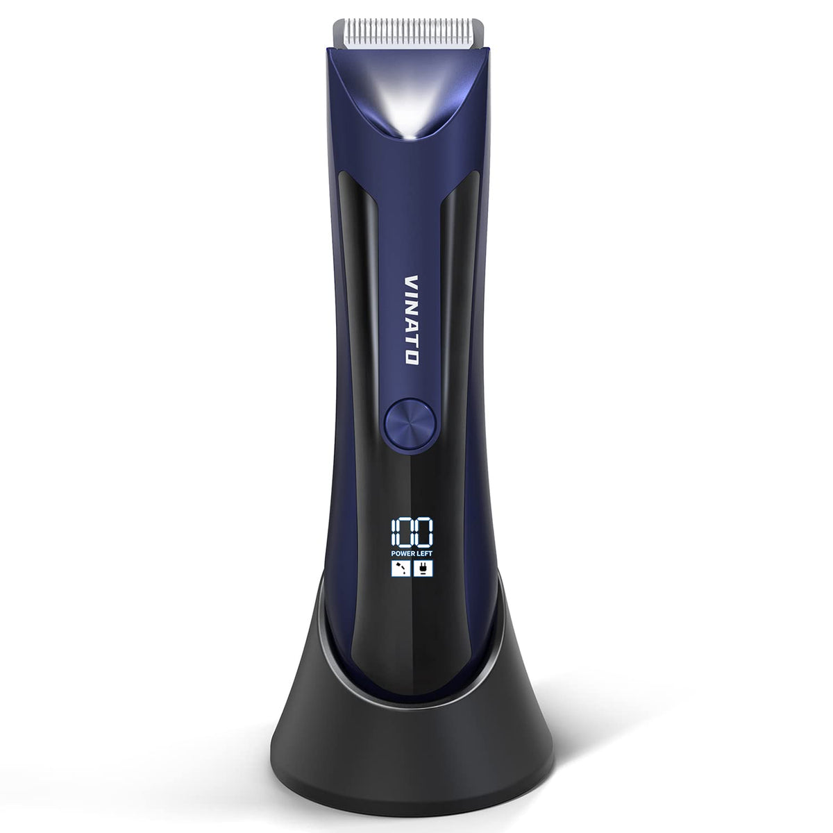 VINATO electric trimmer with ceramic blade close-up for precise grooming.