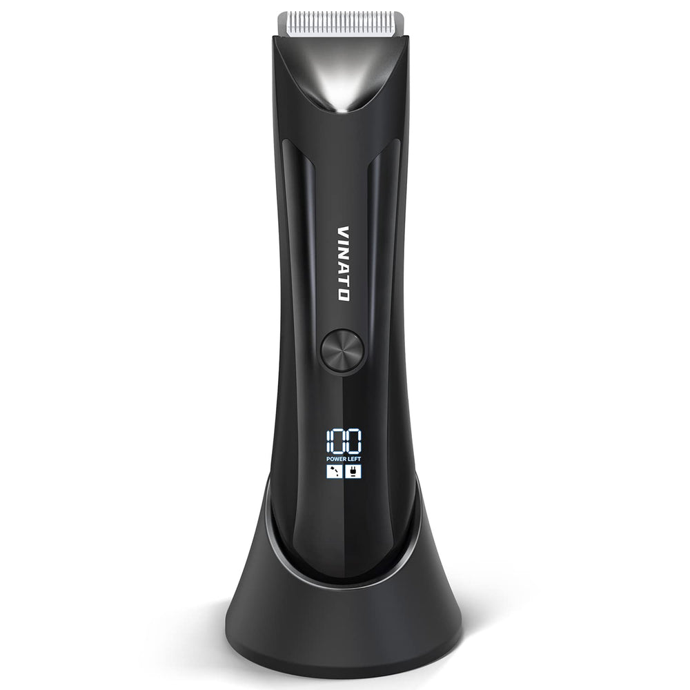 VINATO electric body hair trimmer: precise grooming across the chest, back, and more.