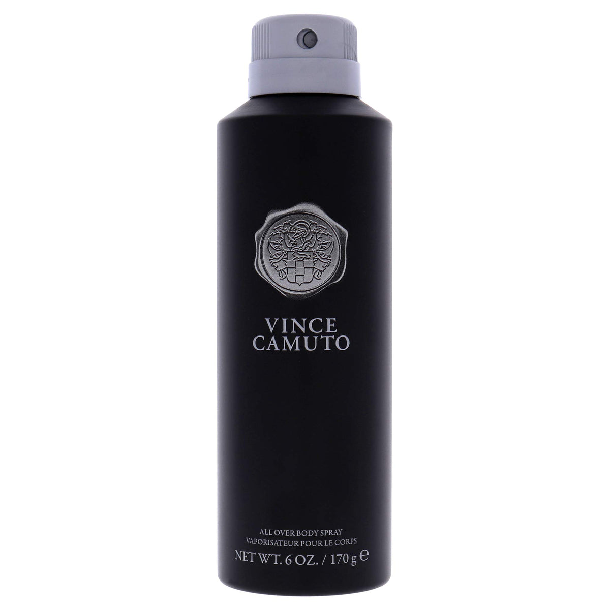 Vince Camuto Classic Body Spray for Men bottle closeup highlighting masculine fragrance