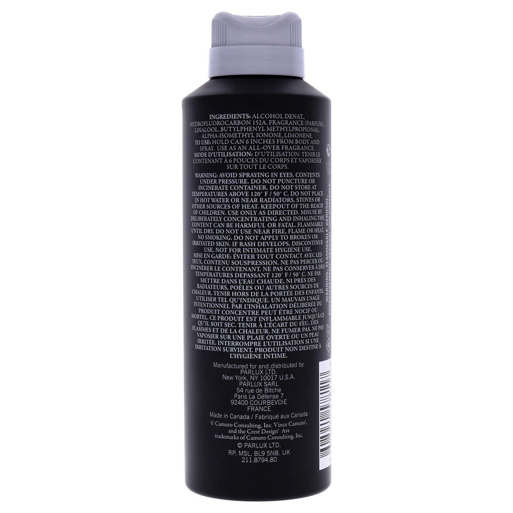 Vince Camuto Classic Body Spray for Men fragrance cloud suggesting bold daytime wear