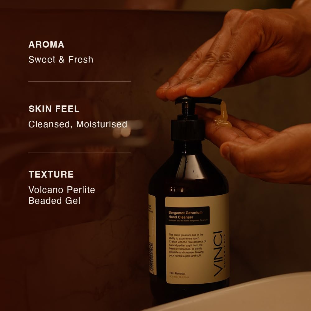 Aroma dulce y fresco de Vinci Botanicals durante el lavado.