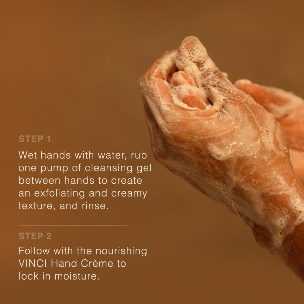 Uso de Vinci Botanicals: aplicar y frotar para exfoliar.
