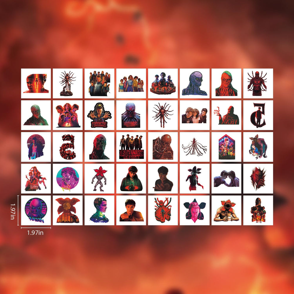 VINYUSE Stranger Things tattoo packet bundle image displays value-packed set for celebrations