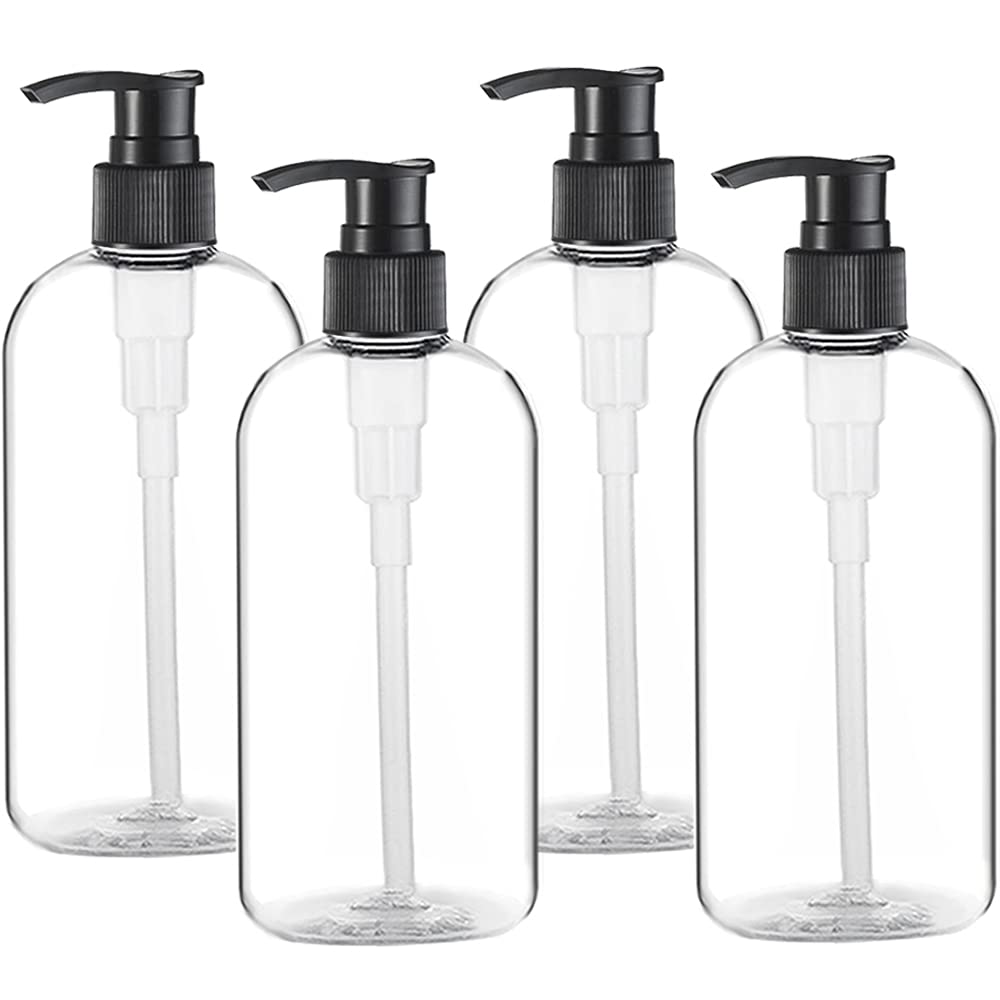 Vioetry empty pump bottles 4-pack 16oz for easy refills and organized countertops.