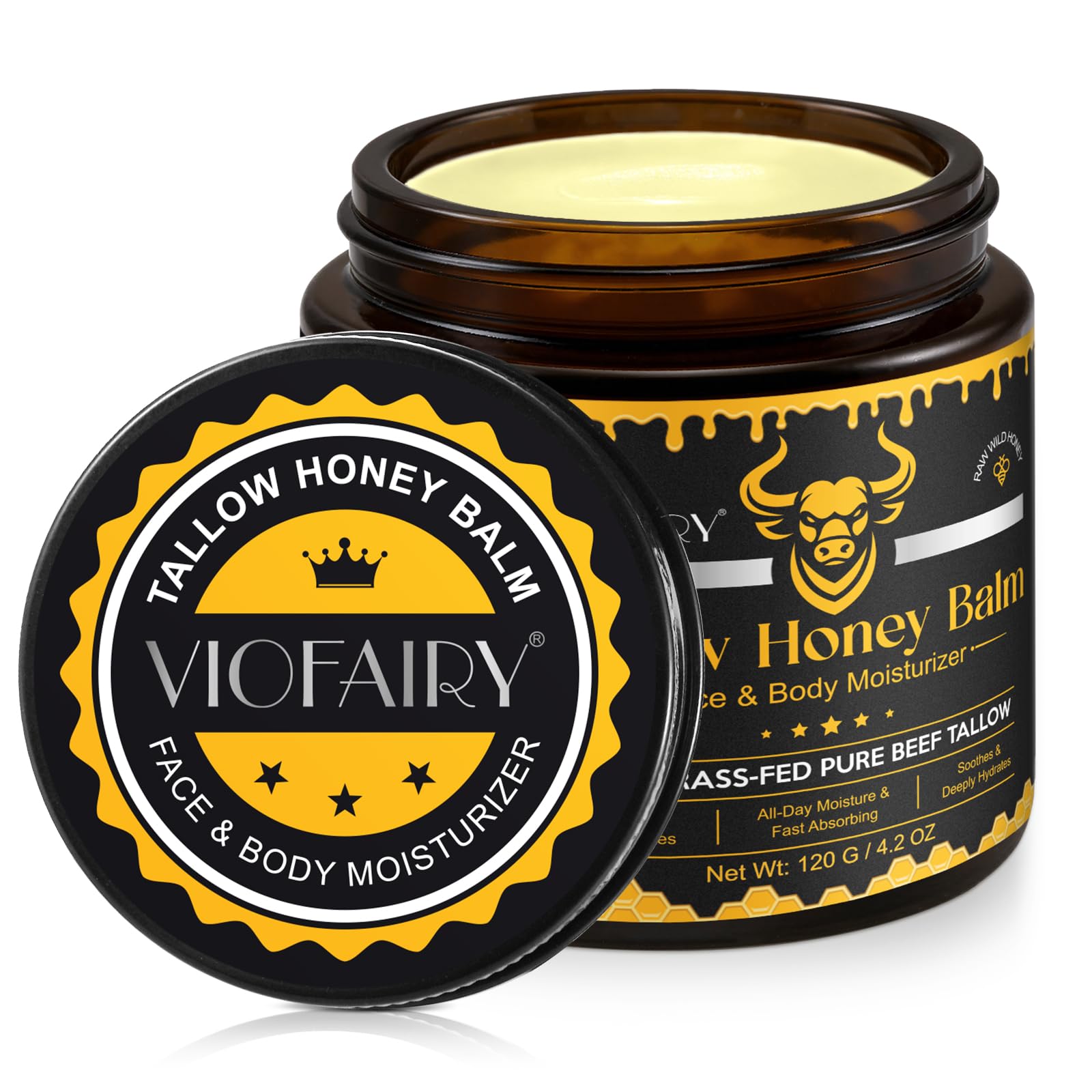 Bálsamo VIOFAIRY con textura batida para piel suave y nutrida.