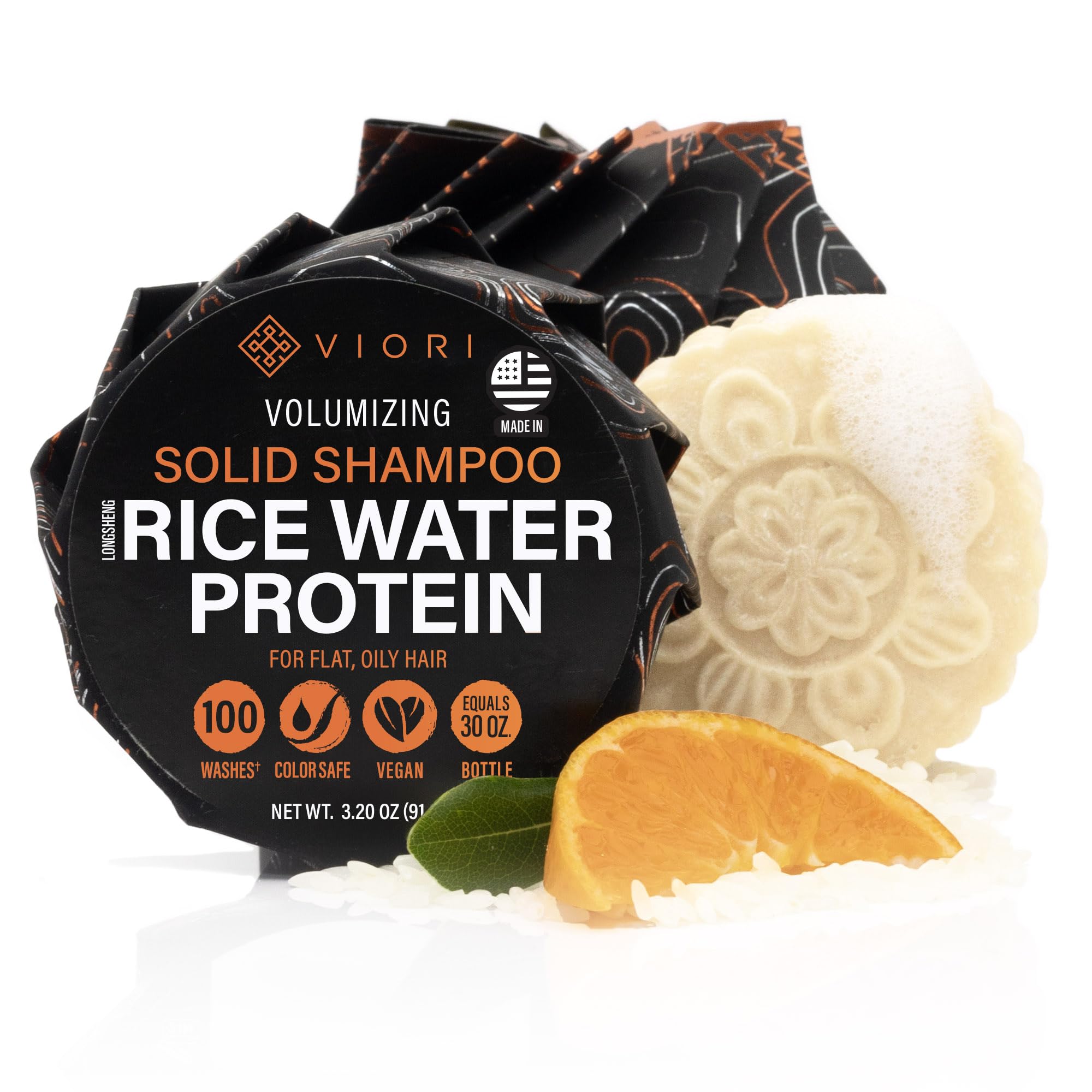 Viori Citrus Yao barra aclarante: limpieza profunda y equilibrio del cuero cabelludo.