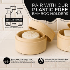 Viori Rice Water Shampoo Bar close-up emphasizes gentle cleansing and citrus aroma