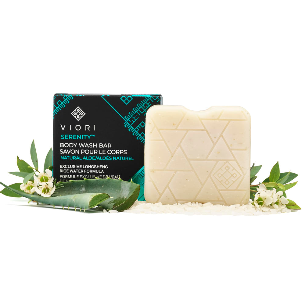 Viori Serenity barra jabon Aloe 120 g para uso diario y fragancia suave