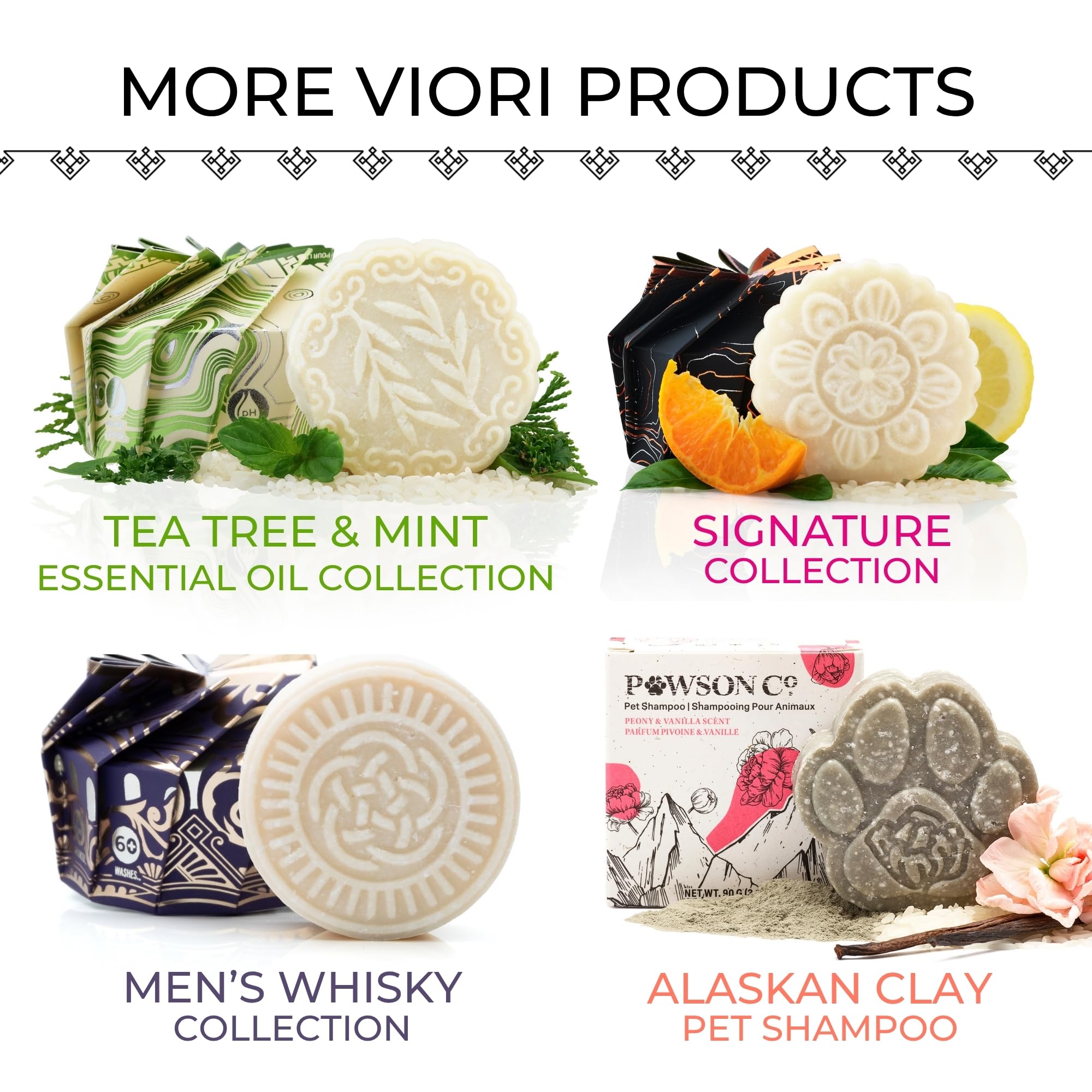 Viori Set packaging display of both shampoo and conditioner bars