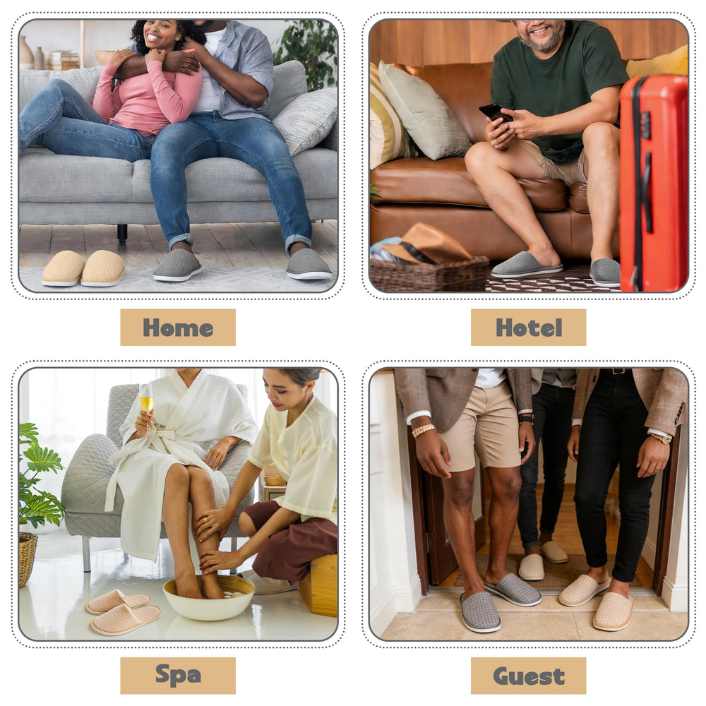Vipay spa and hotel usage demonstrating disposable footwear convenience.
