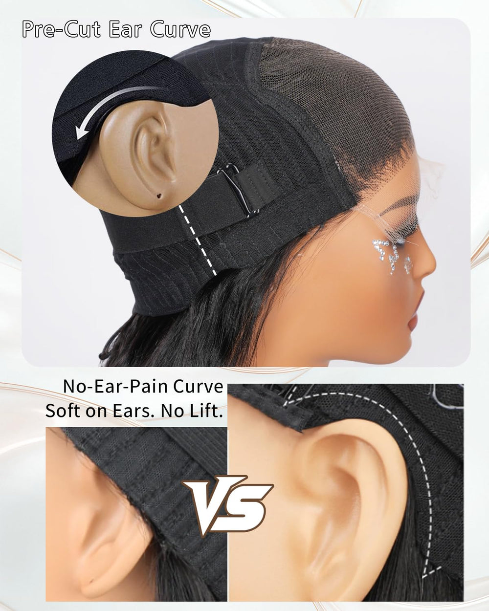 Vipgrace pre-plucked hairline for easy styling