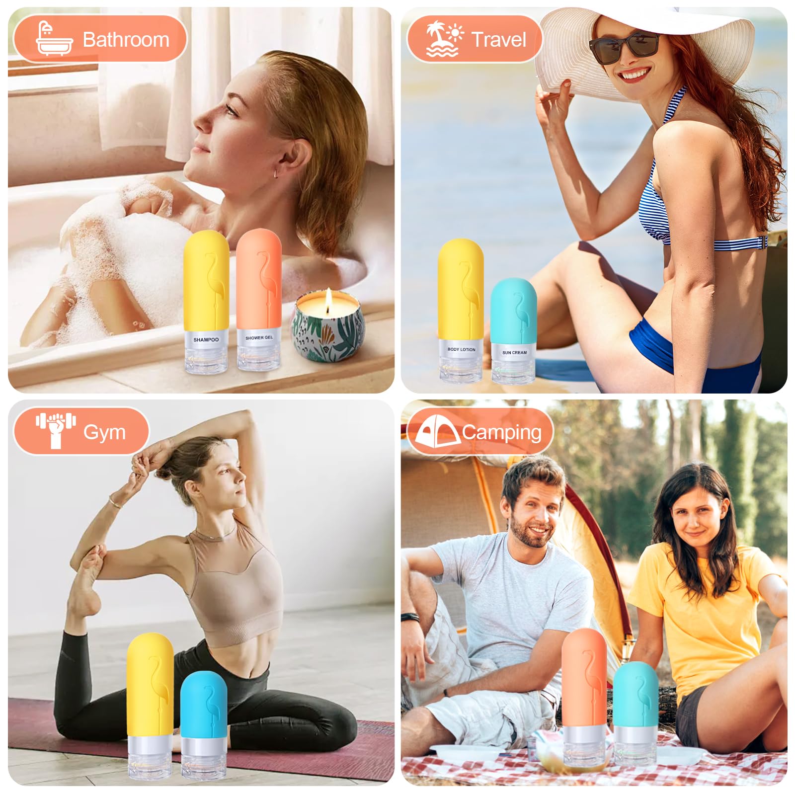 Vipop compact travel set fits in bags for organized travel