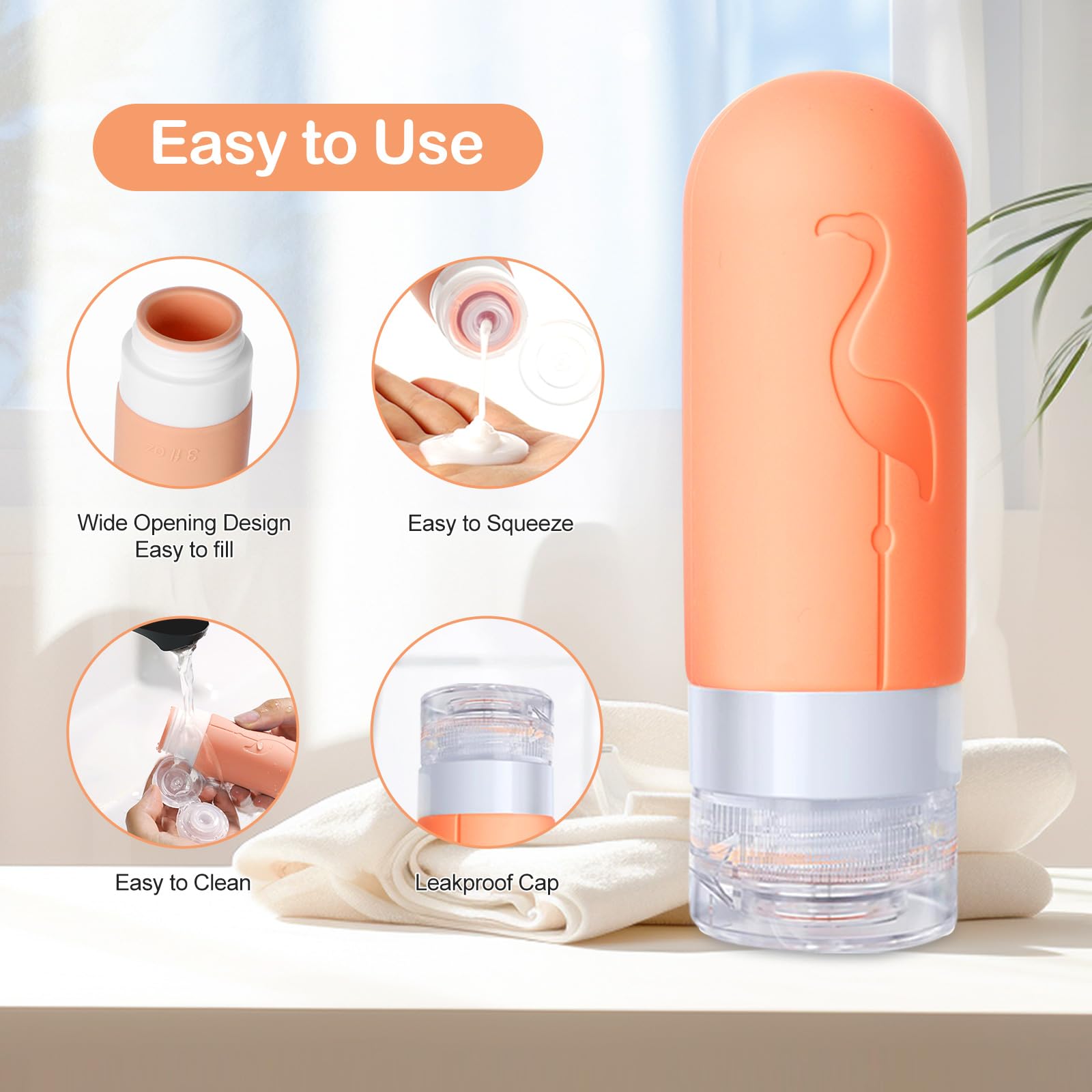 Vipop versatile travel bottles suitable for shampoo, lotion, and cleansers