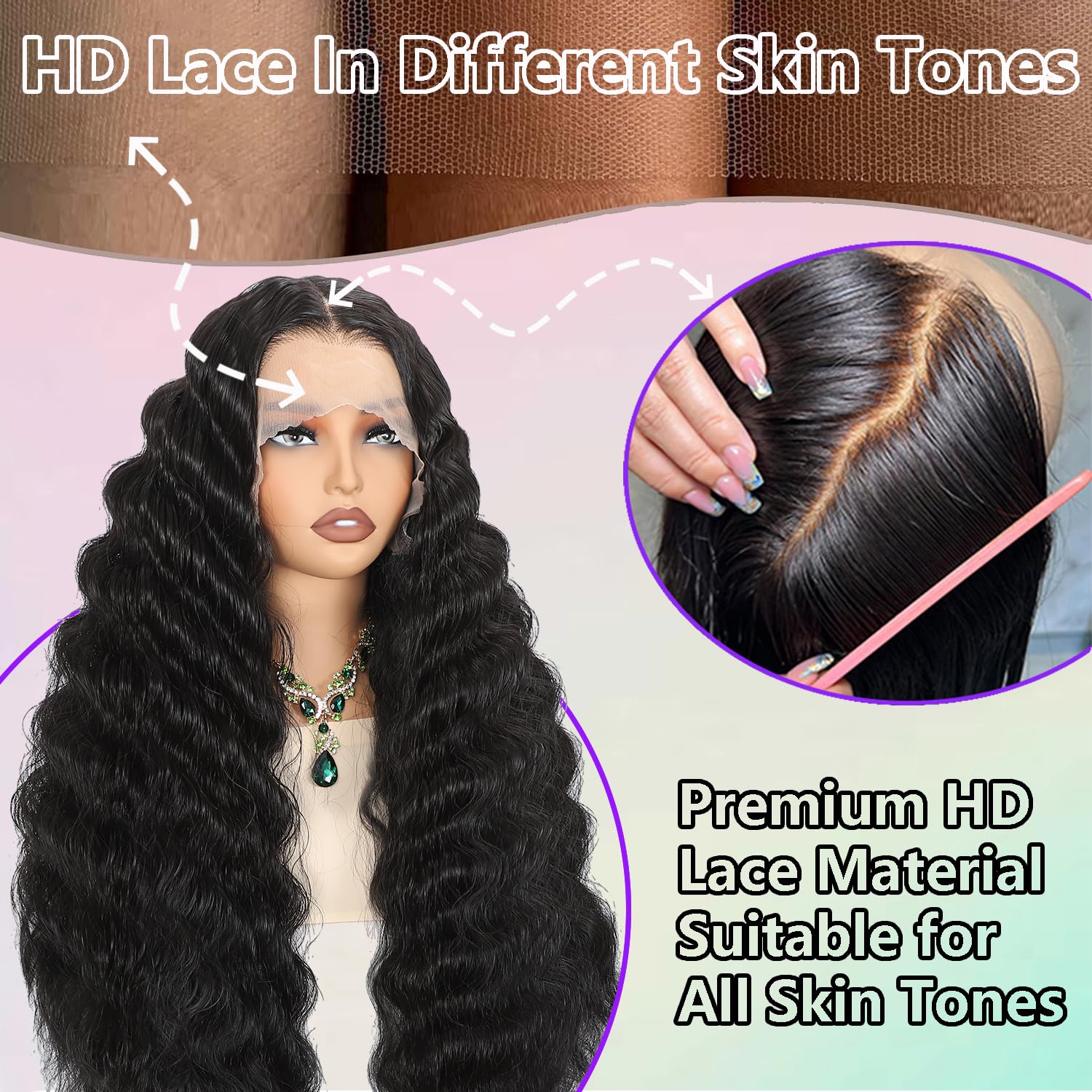 VIPPRETTY pre-plucked hairline enabling easy, natural styling.