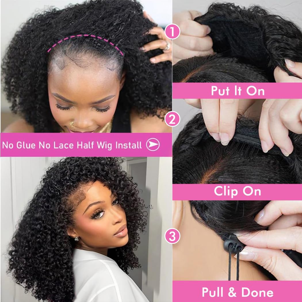Virginess quick-style updo option from a 16-inch cap-friendly design.