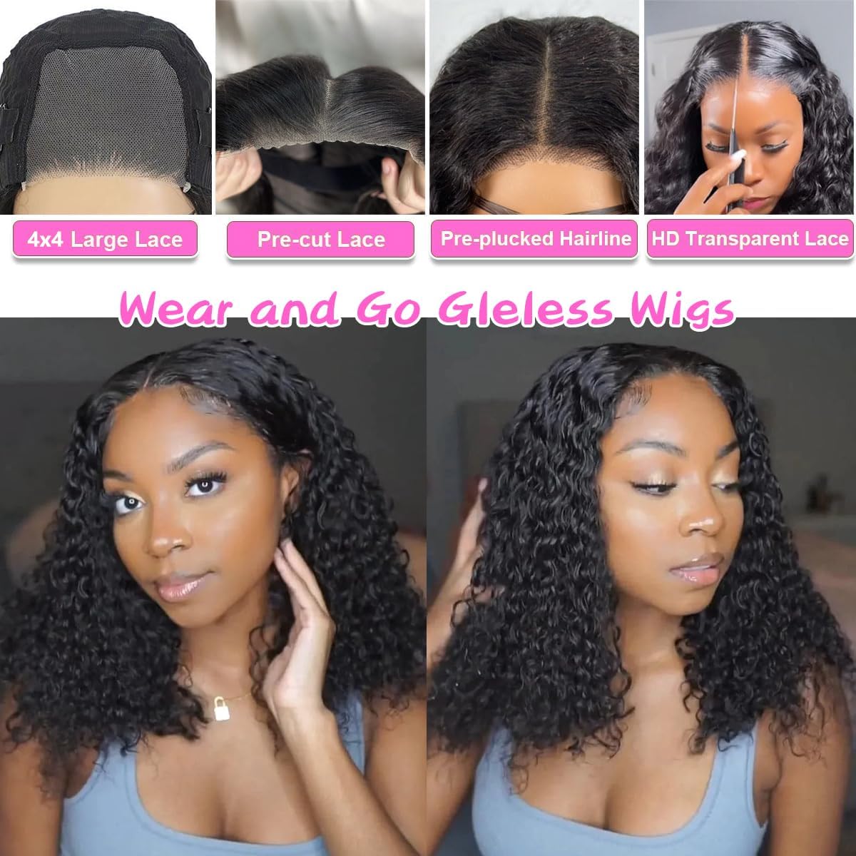 virginess Wear and Go wig HD lace visible for an invisible hairline detail
