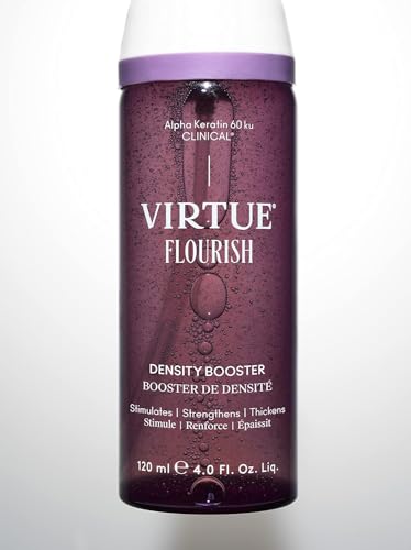 Virtue Flourish Density Booster spray pump-action close-up for easy application.