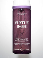 Virtue Flourish Density Booster spray pump-action close-up for easy application.