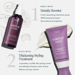 Virtue Flourish hands applying product for even distribution and lift.