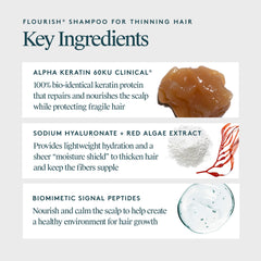 Virtue Flourish Shampoo on color-treated hair, helping preserve vibrancy.