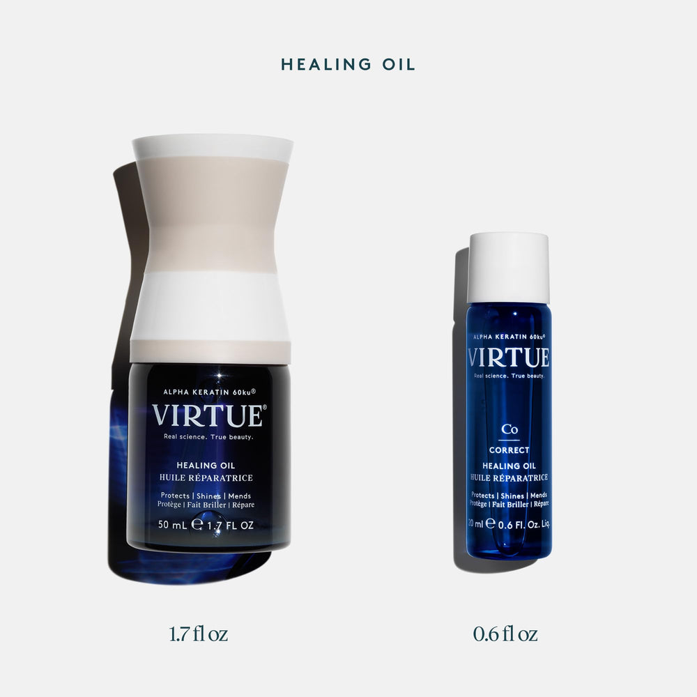VIRTUE Healing Oil is safe for color-treated and chemically treated hair.