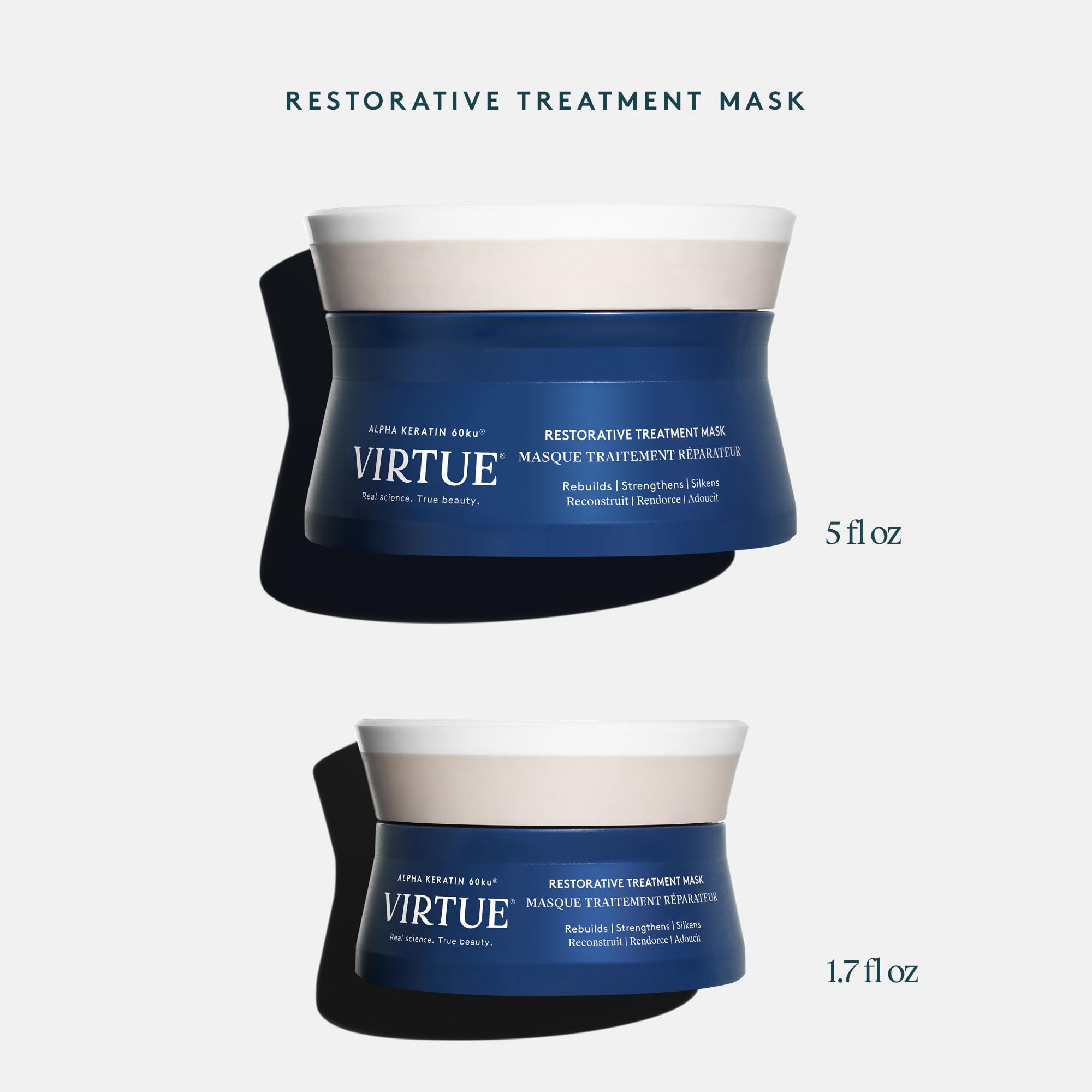 Bathroom scene with VIRTUE Restorative Hair Mask setup