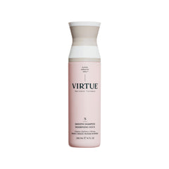 VIRTUE Smooth Shampoo bottle showing frizz-control formula for sleek, moisturized hair.