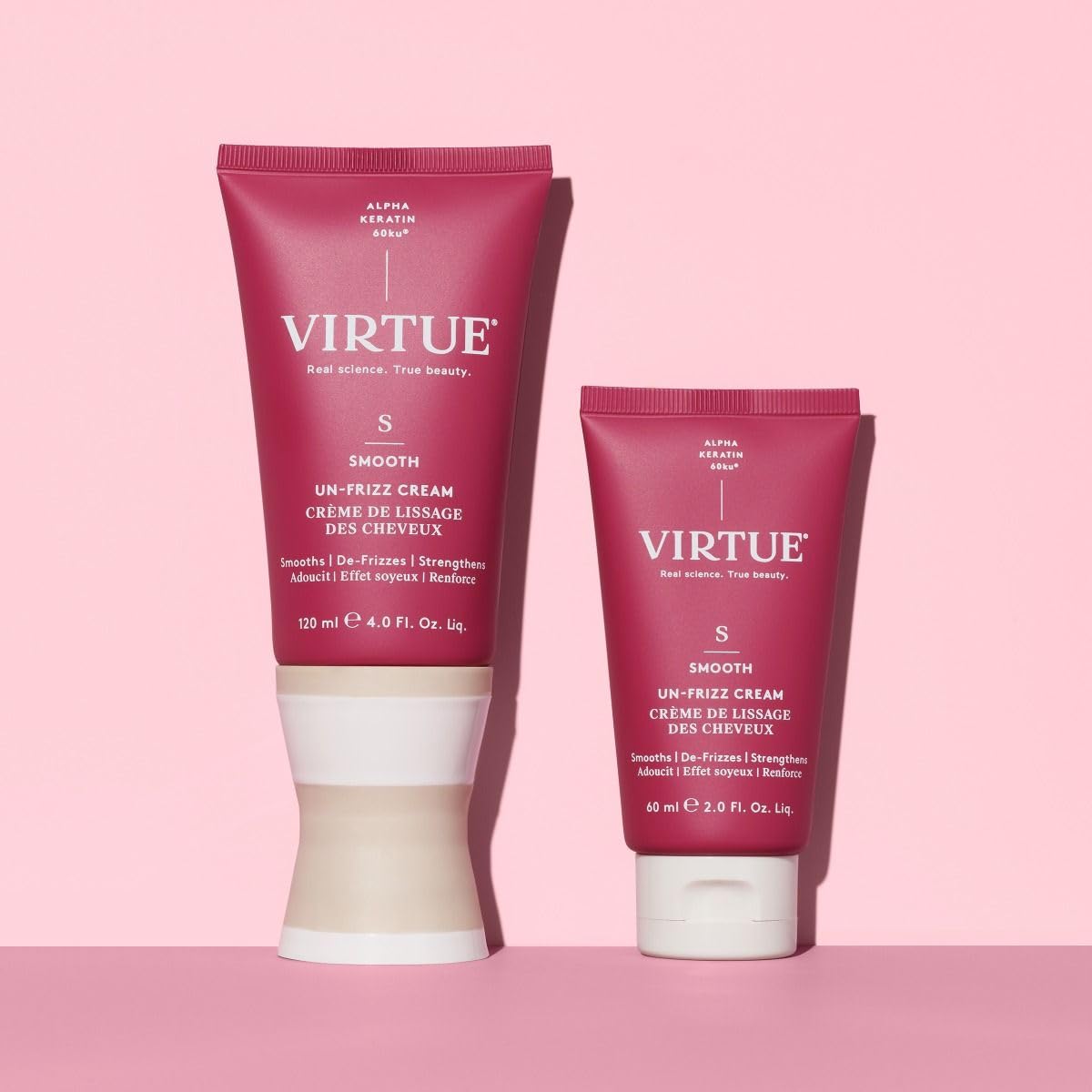 VIRTUE Virtue Un-Frizz delivers frizz-free look in humid conditions