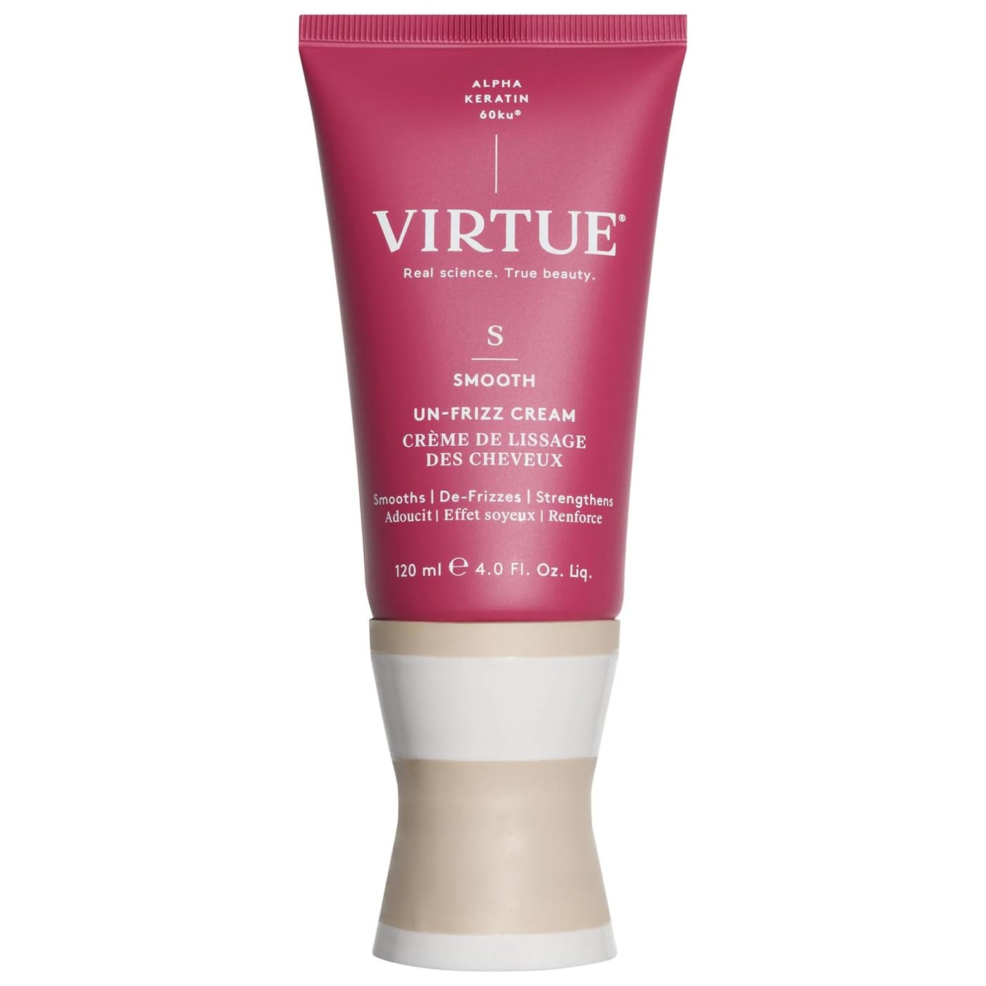 VIRTUE Virtue Un-Frizz bottle pour for quick frizz control in humidity