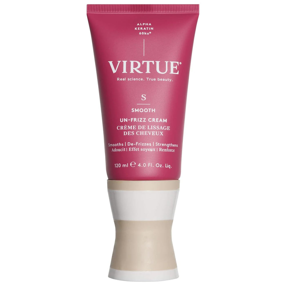 VIRTUE Virtue Un-Frizz bottle pour for quick frizz control in humidity
