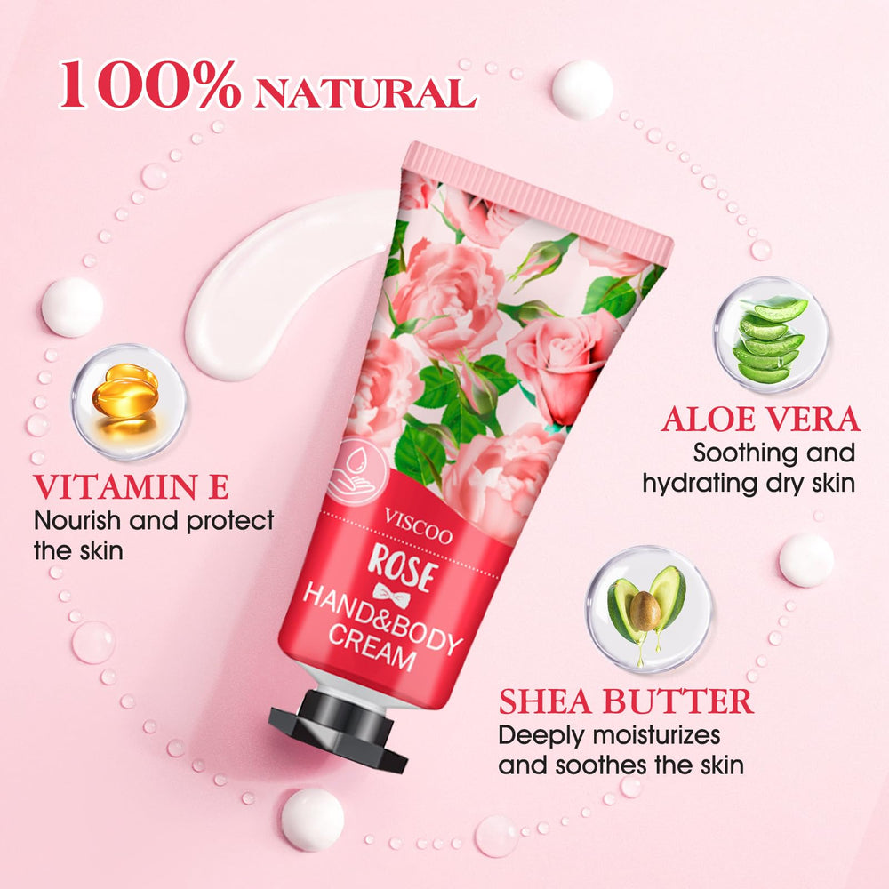 Viscoo cherry blossom hand cream with fast-absorbing moisture for busy days