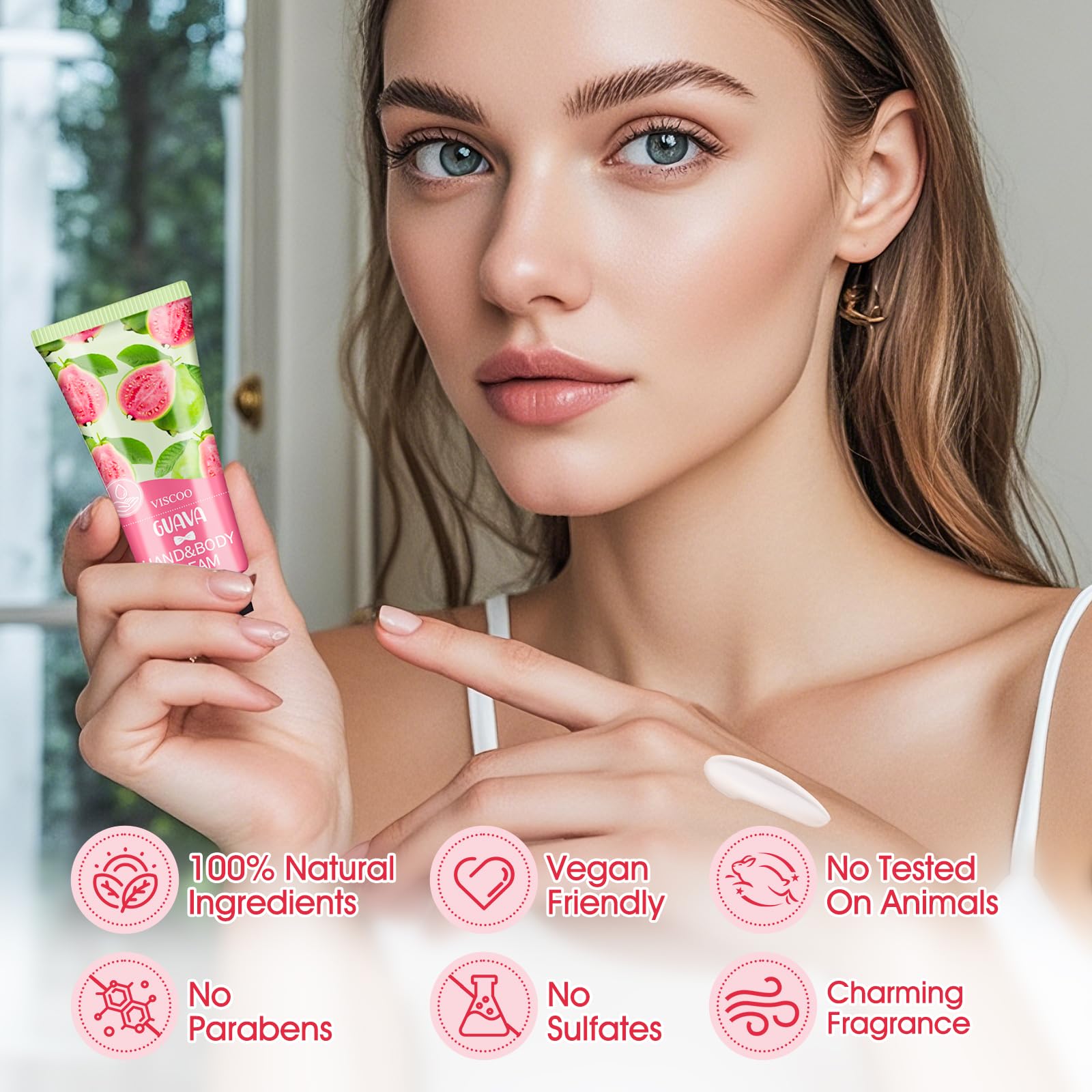 VISCOO guava hand cream with tropical fragrance and moisture