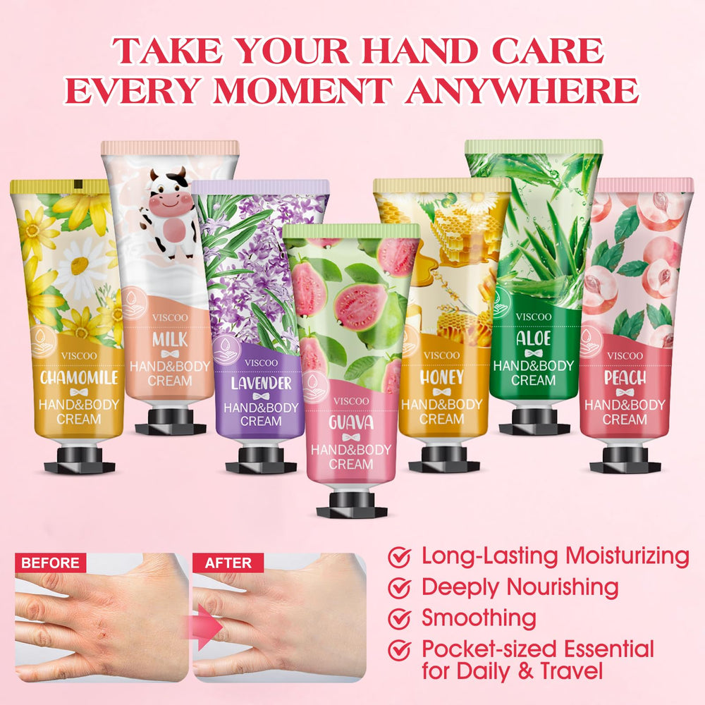 VISCOO peach hand cream restores dry hands with light absorption