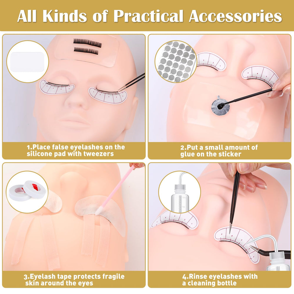 VISCOO silicone pad provides reusable, stable lash support.