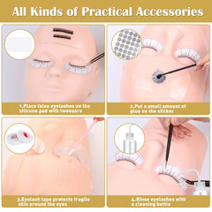 VISCOO silicone pad provides reusable, stable lash support.