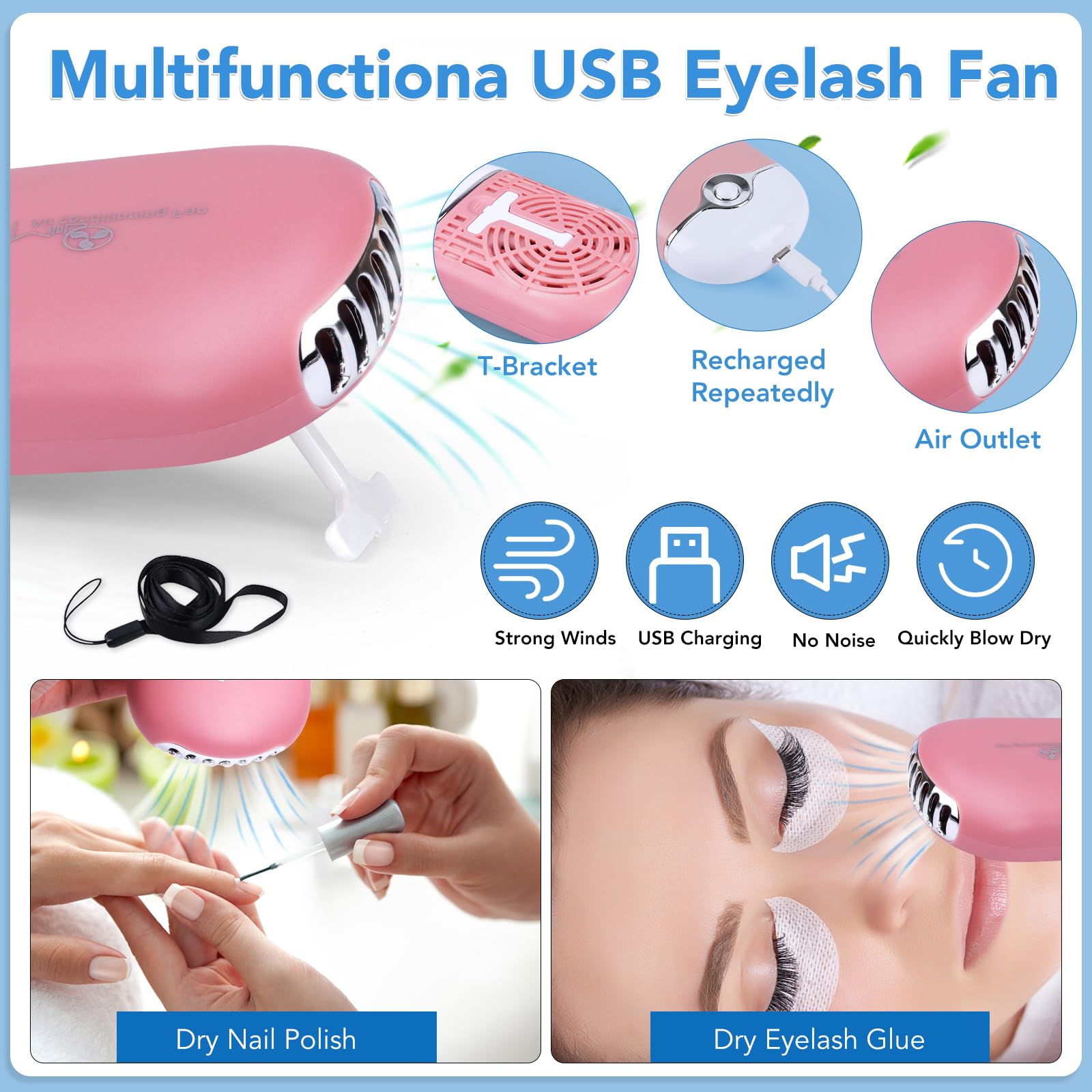 Viscoo lash fan enables even adhesive distribution during practice