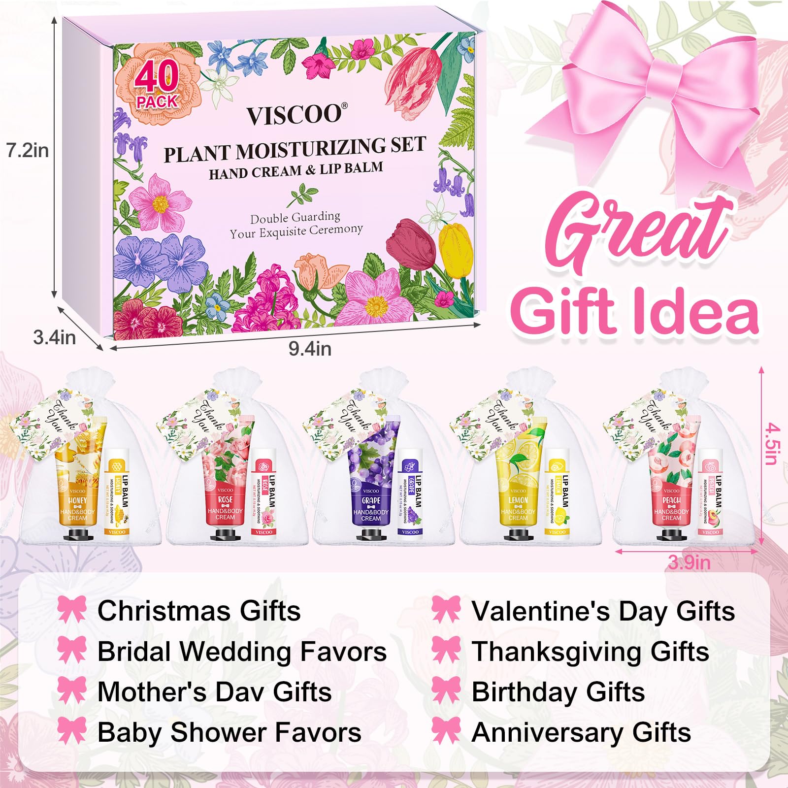 VISCOO gift set ideal for Mothers Day, teachers, and nurse appreciation.