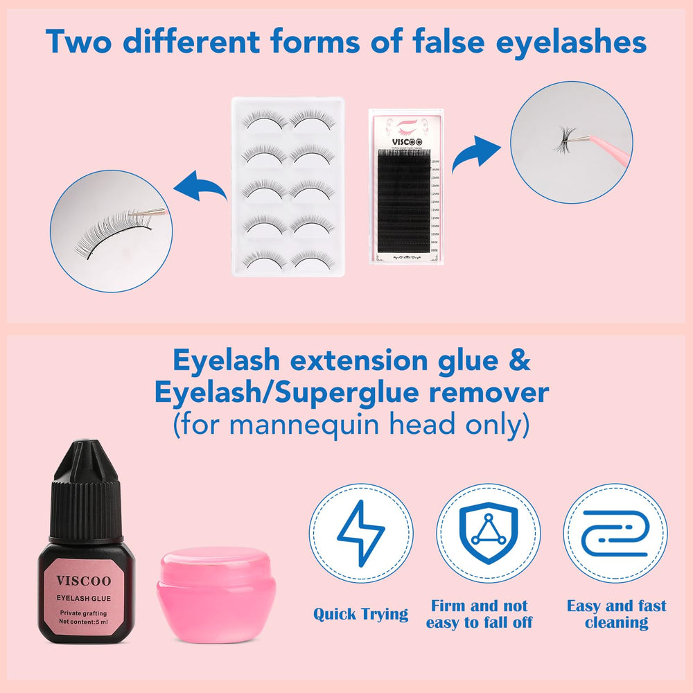 Viscoo stainless steel tweezers offer precise lash control