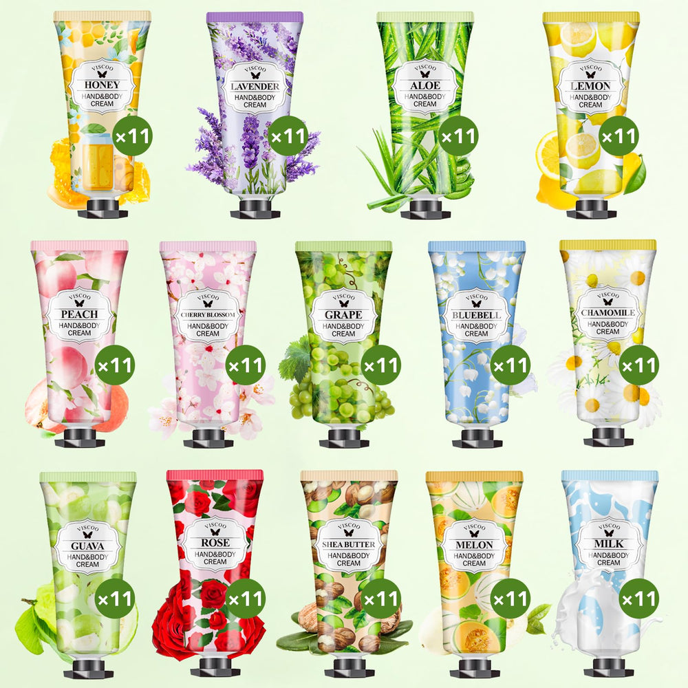 VISCOO travel-size tubes arranged for easy gifting on the go.