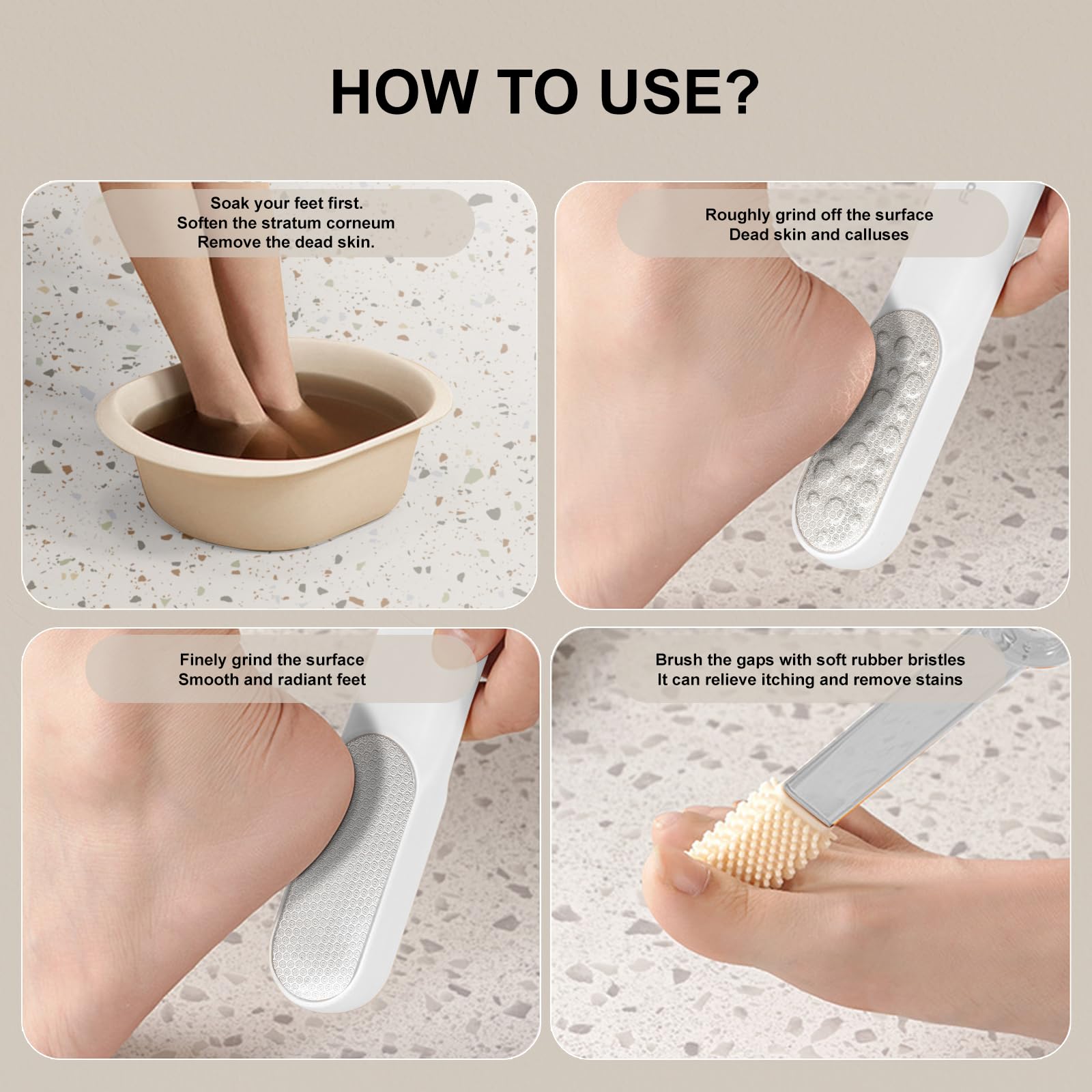 VISDOLL compact design fits in bags for travel foot care.