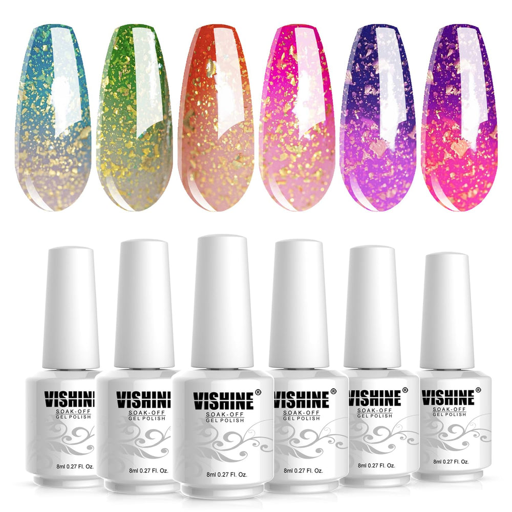 Vishine cambio de color en gel para uñas con brillo duradero