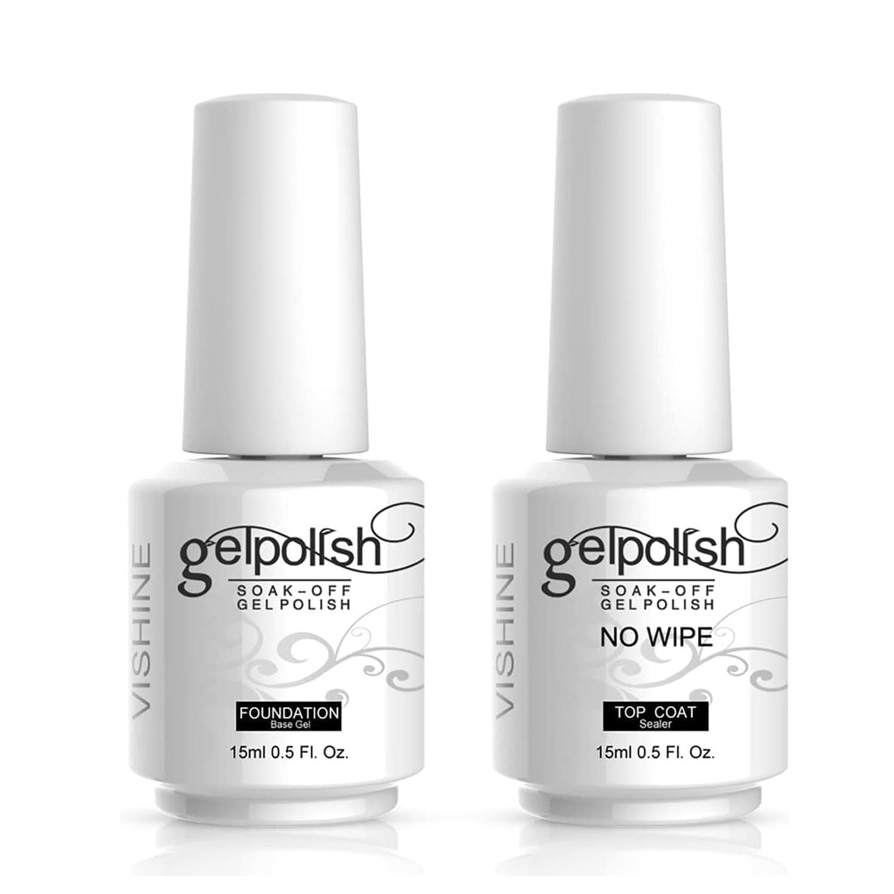 Vishine capa-base: botella base con acabado espejo para uñas duraderas.