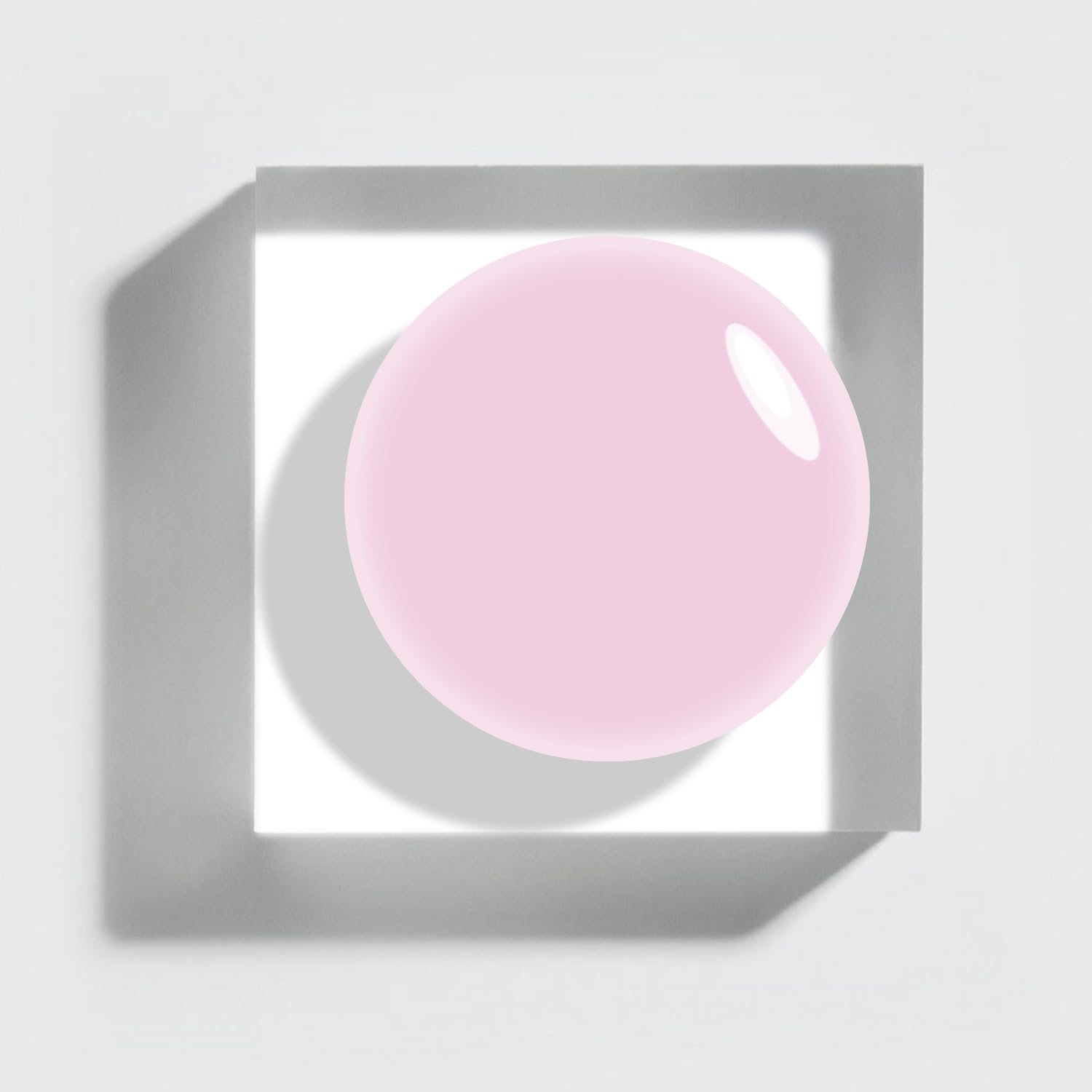Vishine jelly crystal pink neutral tone swatch under LED/UV lamp for cure