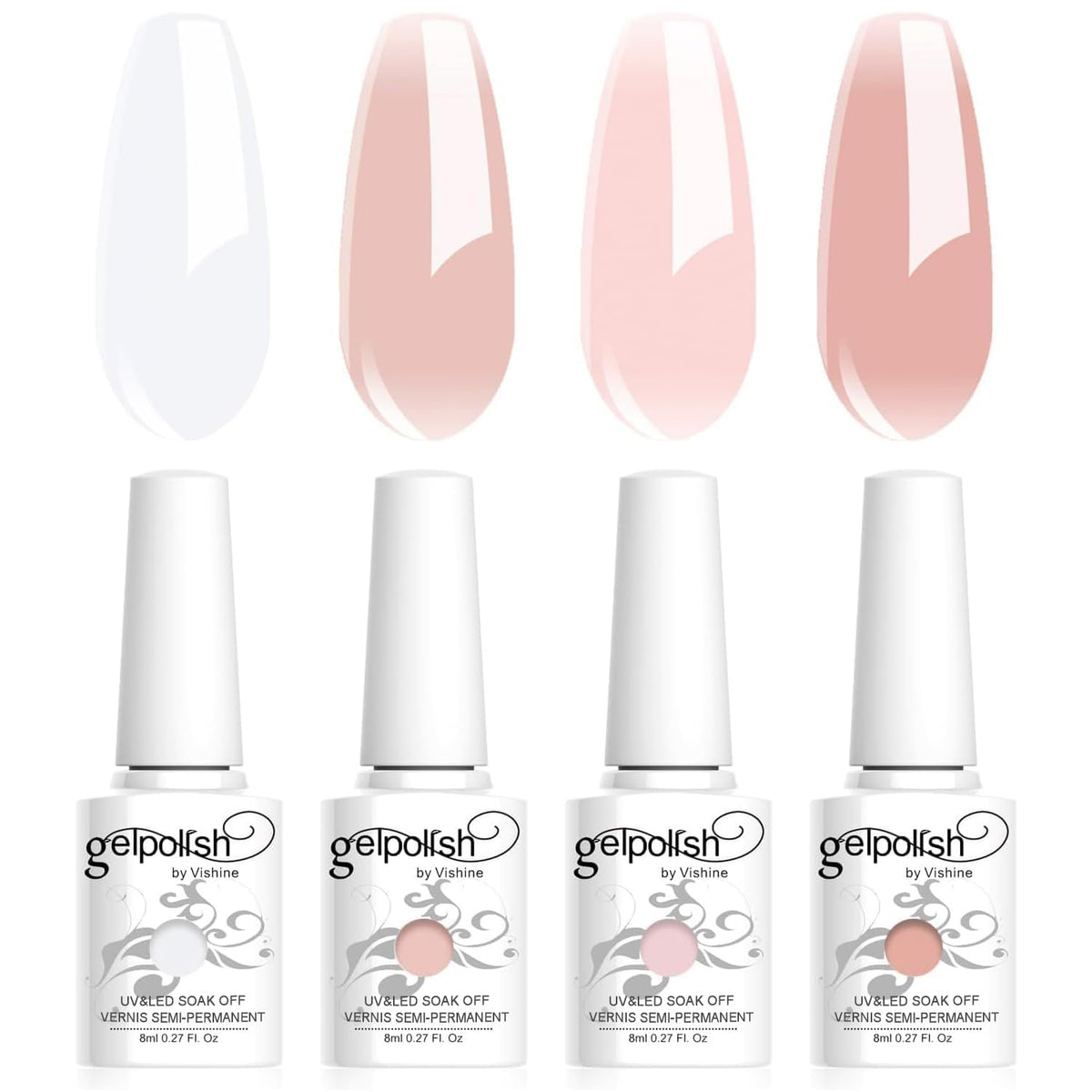 Vishine jelly nude pink bottle for smooth, precise color application and a natural look