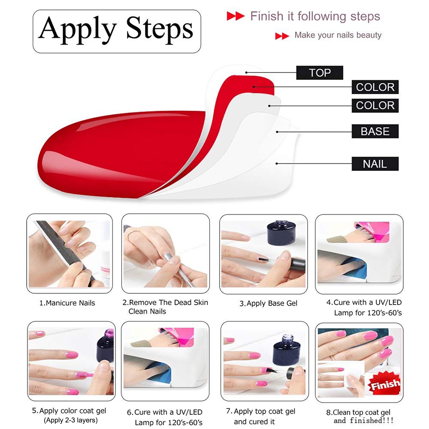 Vishine long-lasting, chip-free mani with durable shine