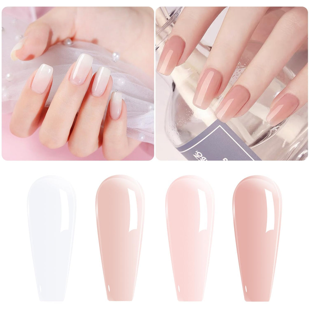 Vishine milky white rose gel bottle with creamy translucent finish for chic nails