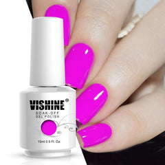 Vishine magenta purple swatches demonstrate rich pigmentation for one-coat coverage.