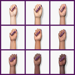Salon-ready nails with Vishine gelpolish in a vivid purple shade