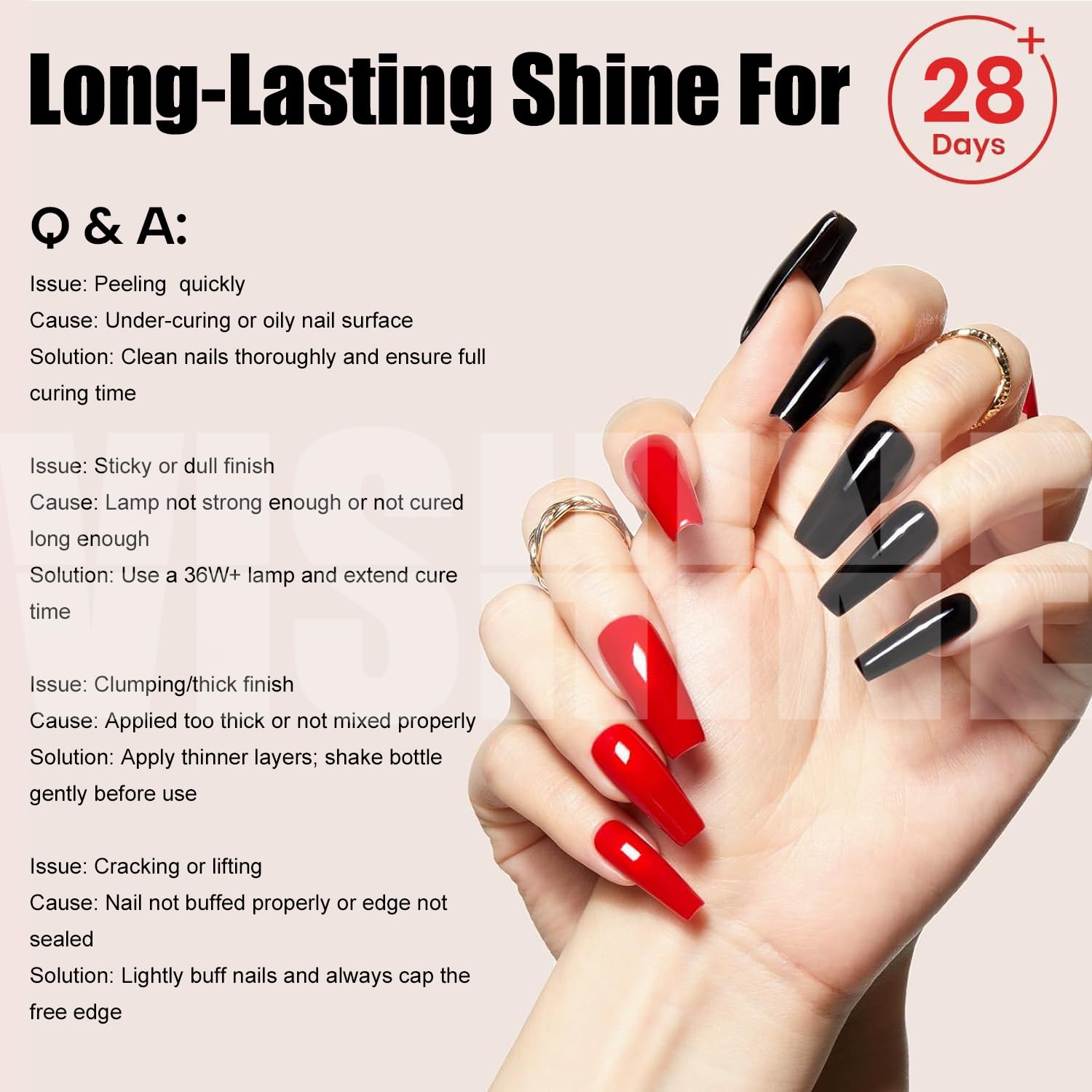 Vishine Top Coat 15ml formulated with natural ingredients for safer nails.